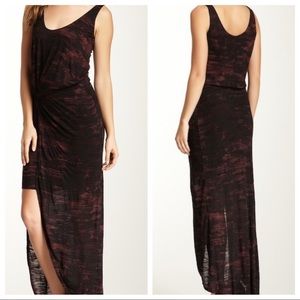 Halston Heritage High Low Burnout Maxi Dress